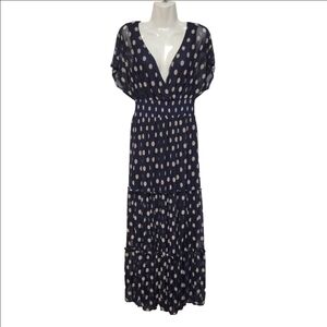Women's Polka Dot Maxi Dress Polkadot Long Dress Blue Maxi Dress  Pink Polka dot